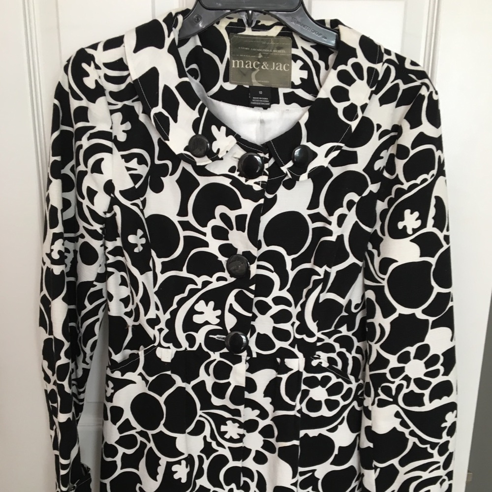 Black & White Long line jacket